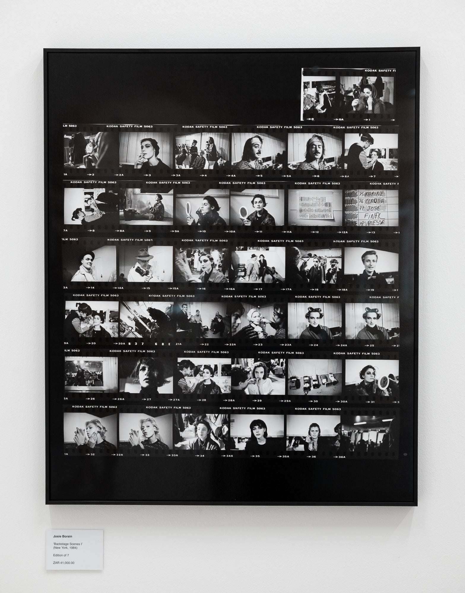 Josie Borain | 'Backstage Scenes I' (Contact Sheet)