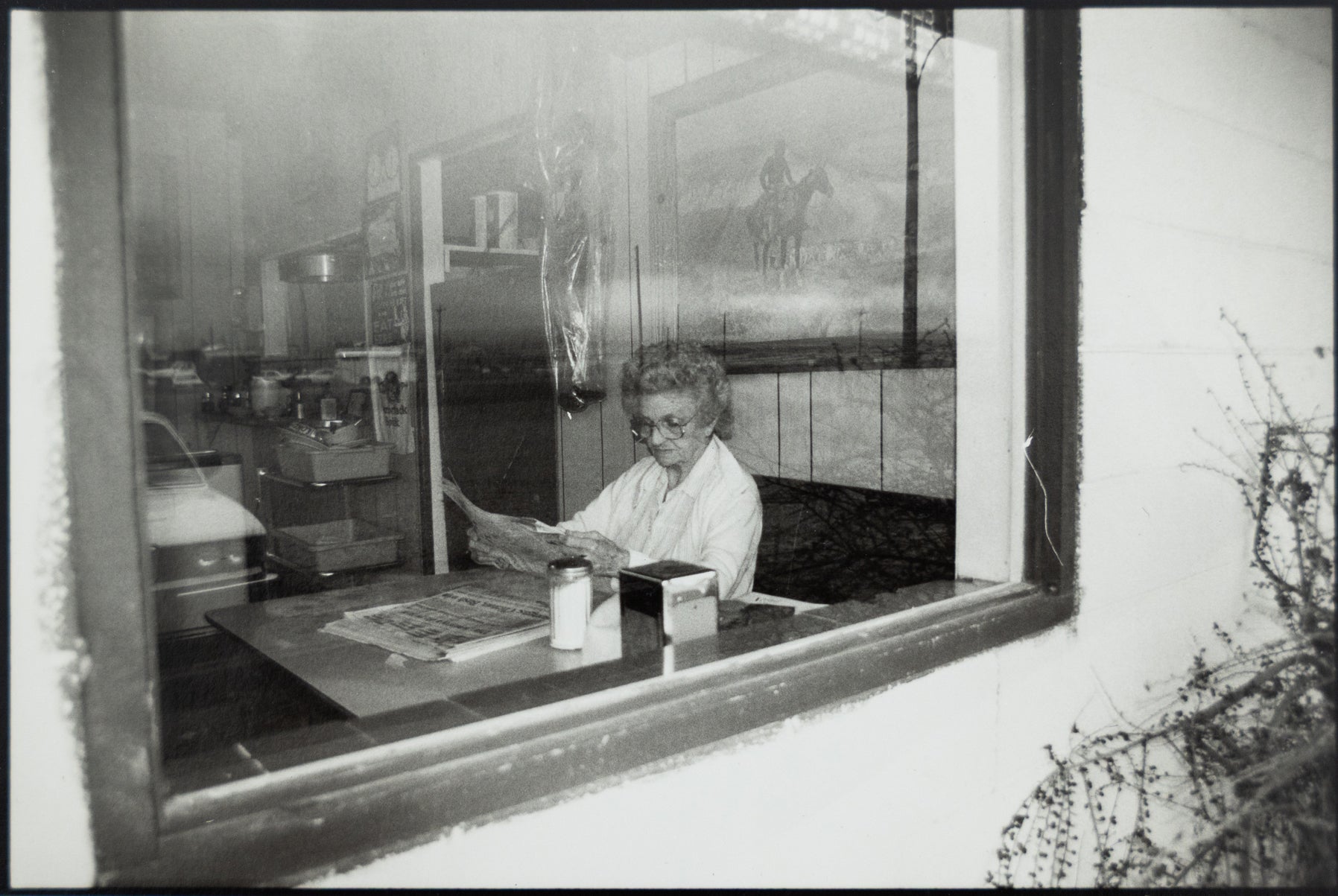 D. David Morin | Old Lady At Roadside Diner (Utah, 1992)