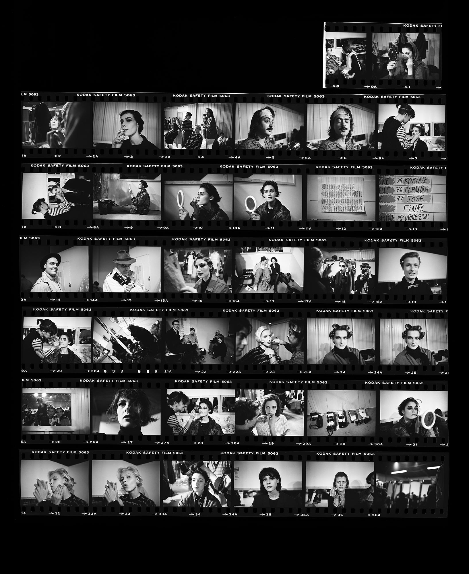 Josie Borain | 'Backstage Scenes I' (Contact Sheet)